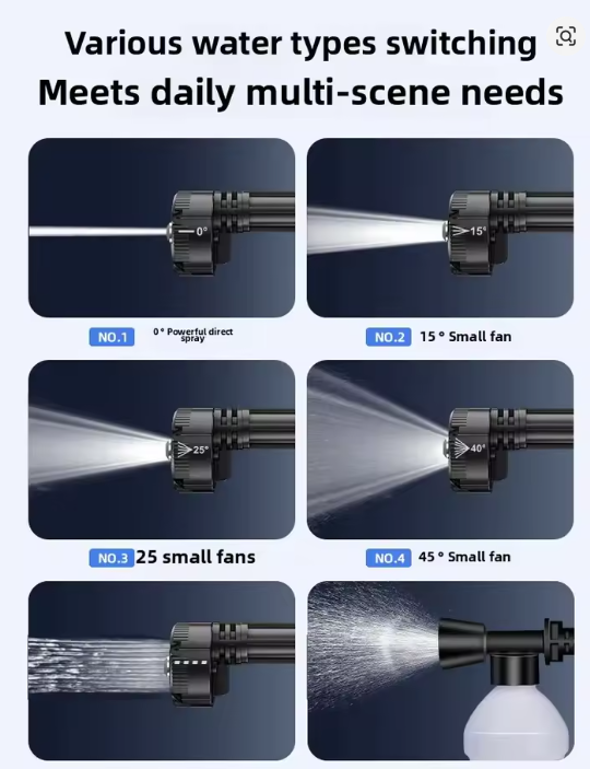 Wireless car washing machine household high pressure water gun charging grab high power lithium battery strong boost