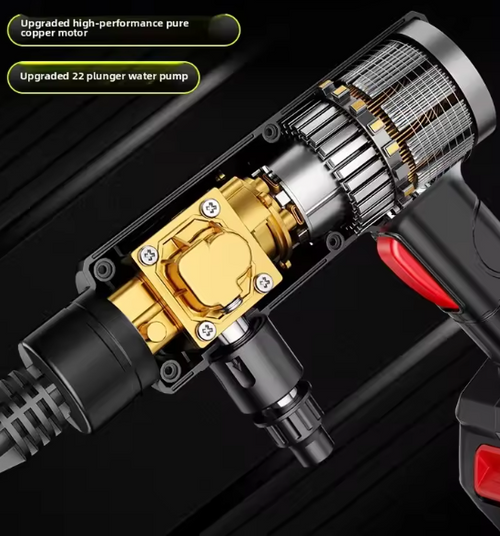 Wireless car washing machine household high pressure water gun charging grab high power lithium battery strong boost